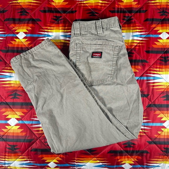 Wrangler Workwear Ripstop Tan Beige Pants 34X29 Work Outdoors Mens‎ Straight - Picture 14 of 14